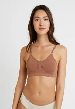 Magic Bodyfashion Bamboo Comfort Bra With Spaghetti Straps - Bustier - Mocha