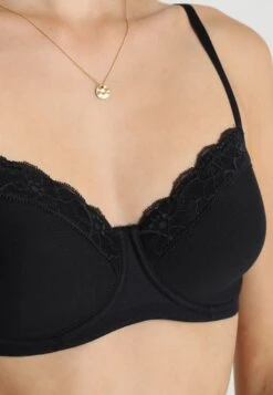HANRO Cotton Lace - Beugel Bh - Black -Triumph 051886e335cc47e9bc8cf8d89195a7bc