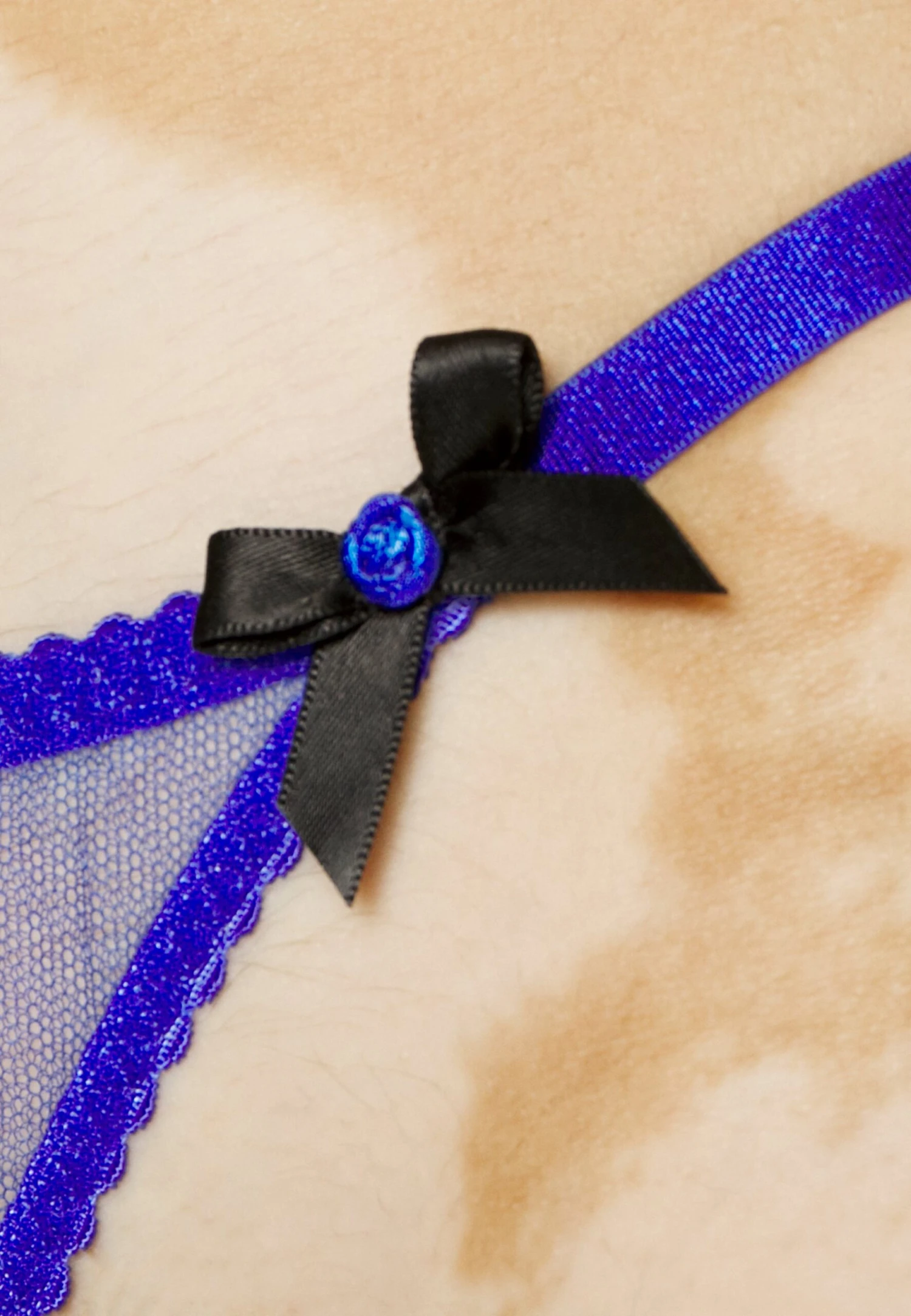 AGENT PROVOCATEUR Lorna Thong - String - Blue/Black 7 AGENT PROVOCATEUR Lorna Thong - String - Blue/Black - Afbeelding 5