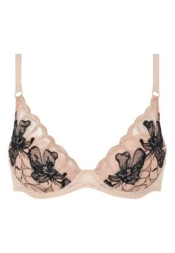 Chantelle Fleurs Bra Plunge - Beugel Bh - Golden Beige/Black -Triumph 5446c755cd114d1097018bea58415ba2