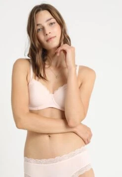 HANRO Cotton Lace - Beugel Bh - Powder