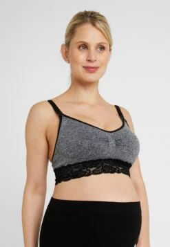 Magic Bodyfashion Mama Nursing Bra Lace - T-Shirt Bh - Black/Grey Combi