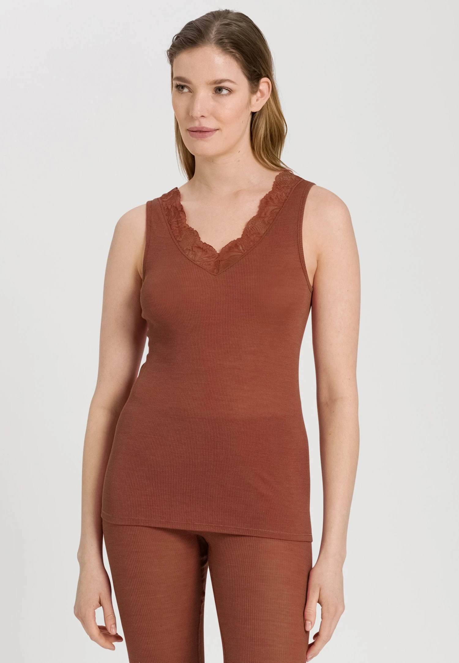 HANRO Woolen Lace - Hemd - Marsala 3 HANRO Woolen Lace - Hemd - Marsala