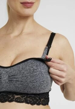 Magic Bodyfashion Mama Nursing Bra Lace - T-Shirt Bh - Black/Grey Combi -Triumph a56cad1cf05b4092b2cfacde91d25ea9
