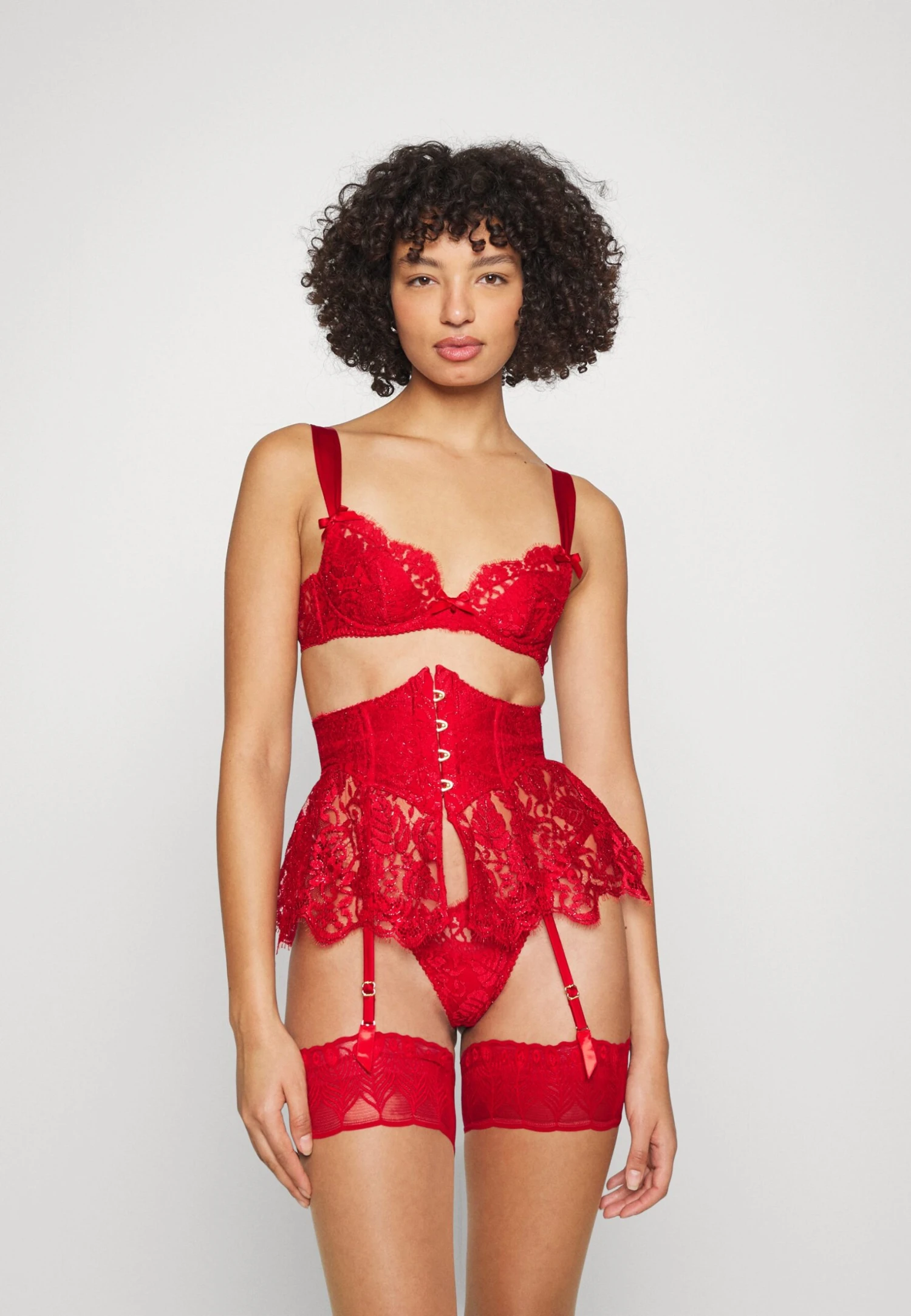 AGENT PROVOCATEUR Kateryna Waspie- Jarretels - Red 4 AGENT PROVOCATEUR Kateryna Waspie- Jarretels - Red - Afbeelding 2